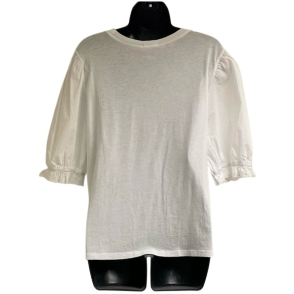 Rails White Top w/ Puff Sleeves and Eyelet Detail - Picture 3 of 7